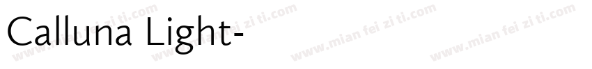 Calluna Light字体转换